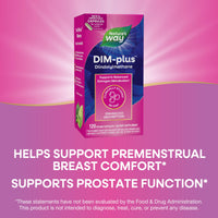 Thumbnail for Nature's Way DIM-Plus, DIM Supplement, Supports Balanced Estrogen Metabolism*, Supports Estrogen Hormone Balance*, Diindolylmethane, 120 Vegan Capsules