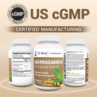 Thumbnail for Dr. Berg Ashwagandha Capsules 1000mg - Includes Ashwagandha Root with Black Pepper from Bioperine - Ashwagandha Supplements 90 Capsules
