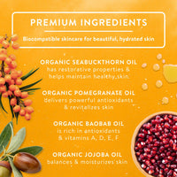 Thumbnail for Badger Seabuckthorn Face Oil, Organic Face Moisturizer for Women & Men, Nourishing & Soothing Organic Jojoba, Baobab & Vitamin E Oil, Vegan Antioxidant Rich Facial Oil, 1 fl oz Glass Bottle