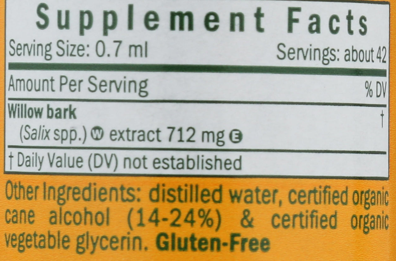 Herb Pharm Willow Bark Liquid Extract for Minor Pain - 1 Ounce (DWILL01)