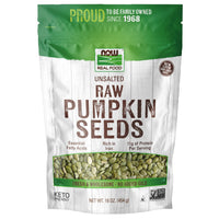 Thumbnail for NOW Foods, Pumpkin Seeds, Raw and Unsalted, Essential Fatty Acids, Rich in Iron, Excellent Source of Protein, Certified Non-GMO, 1-Pound (Packaging May Vary)