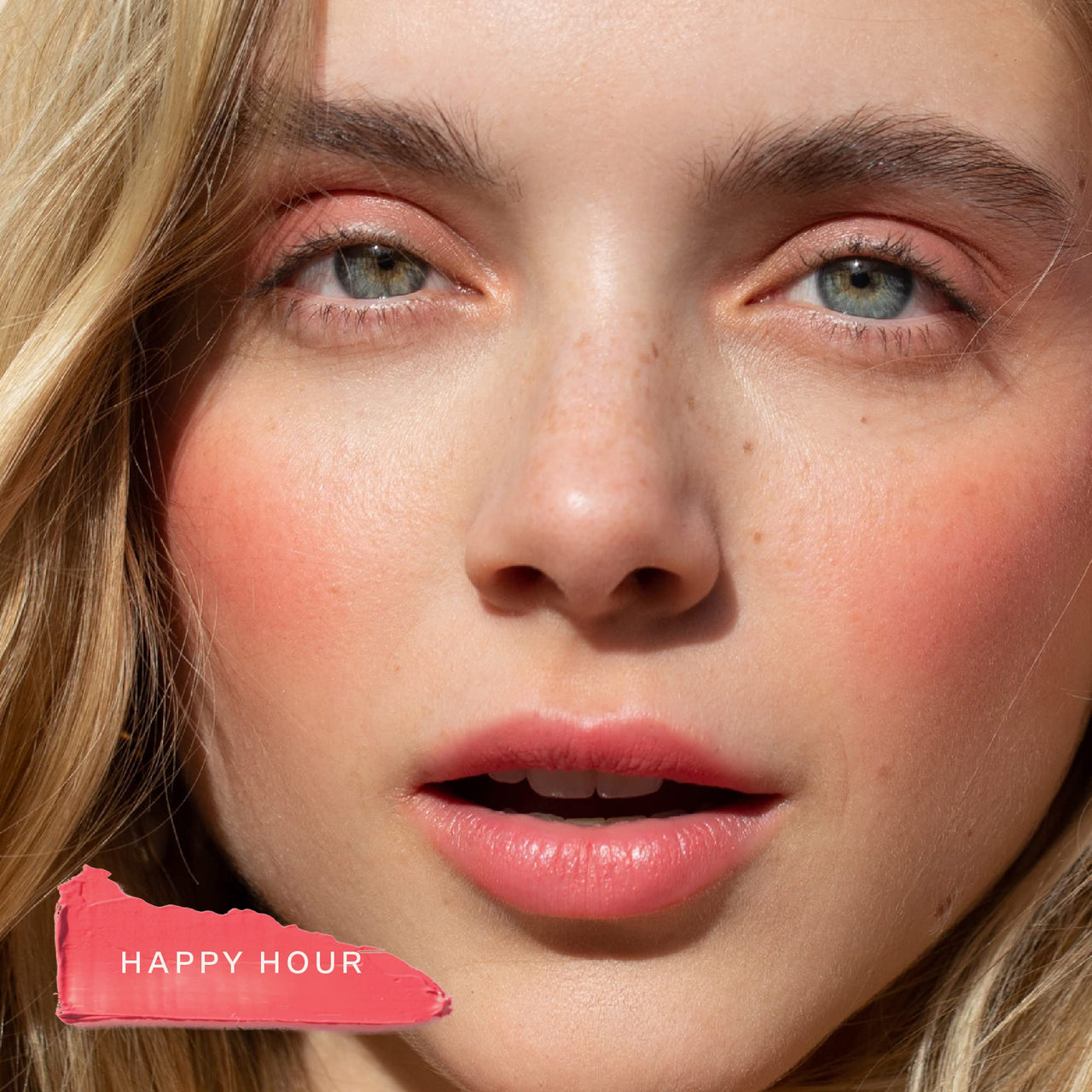 Tower 28 BeachPlease Cream Blush + Tinted Lip Balm - Multi-Use Lip Tint + Dewy Blush for Cheeks With Aloe Vera + Green Tea - Vegan, Non-Comedogenic Makeup for Sensitive Skin - Happy Hour (0.16 oz)