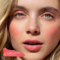 Thumbnail for Tower 28 BeachPlease Cream Blush + Tinted Lip Balm - Multi-Use Lip Tint + Dewy Blush for Cheeks With Aloe Vera + Green Tea - Vegan, Non-Comedogenic Makeup for Sensitive Skin - Happy Hour (0.16 oz)