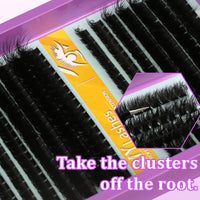 Thumbnail for C Curl Lash Clusters Extensions 280 Pcs Individual Eye lash Clusters 100D Cluster Eyelash Lashes Wispy Clusters Lashes Makeup at Home - DIY Lash Extension Kit for Self Application (9-18MM) Mix
