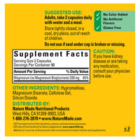 Thumbnail for Nature Made Magnesium Glycinate 200 mg per serving, Magnesium Supplement for Muscle, Heart, Nerve and Bone Support, 180 Magnesium Bisglycinate Capsules, 90 Day Supply