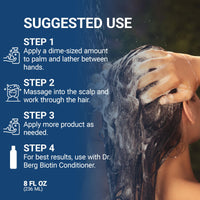 Thumbnail for Dr. Berg Biotin Shampoo for Men & Women (Improved High-Performance Formula) - Independently Tested & Certified Paraben- Sulfate- & Silicone-Free - Infused w/Biotin, Argan Oil & Botanicals - 8 Fl oz