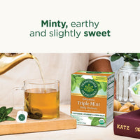 Thumbnail for Traditional Medicinals Tea, Organic Triple Mint - Supports Healthy Digestion - Kosher, Non-GMO, Caffeine-Free - 16 Tea Bags