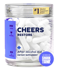 Thumbnail for Cheers Restore | Supplement with DHM + L-Cysteine | Feel Better After Drinking & Support Your Liver | 12 Doses | Dihydromyricetin, Cysteine, Prickly Pear, B-Vitamins, Ginger