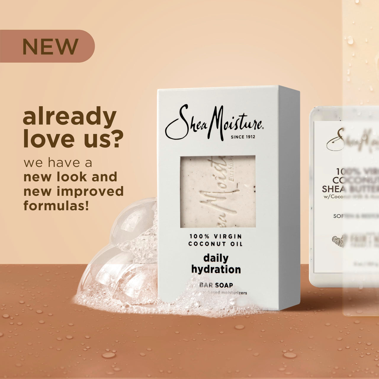 SheaMoisture Bar Soap Virgin Coconut Oil 4 count Nourish and Replenish Skin Daily Hydrating bar soap with 24h shea moisture nutrients for Healthy, Glowing Skin 8 oz