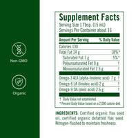 Thumbnail for Flora - High Lignan Flax Oil - Provides Benefits of Essential Fatty Acids (EFAs) with Lignans - Contains Omega-3, 6 & 9 - Organic, Non-GMO & Gluten-Free - Keep Chilled - 8.5 fl. oz. Glass Bottle