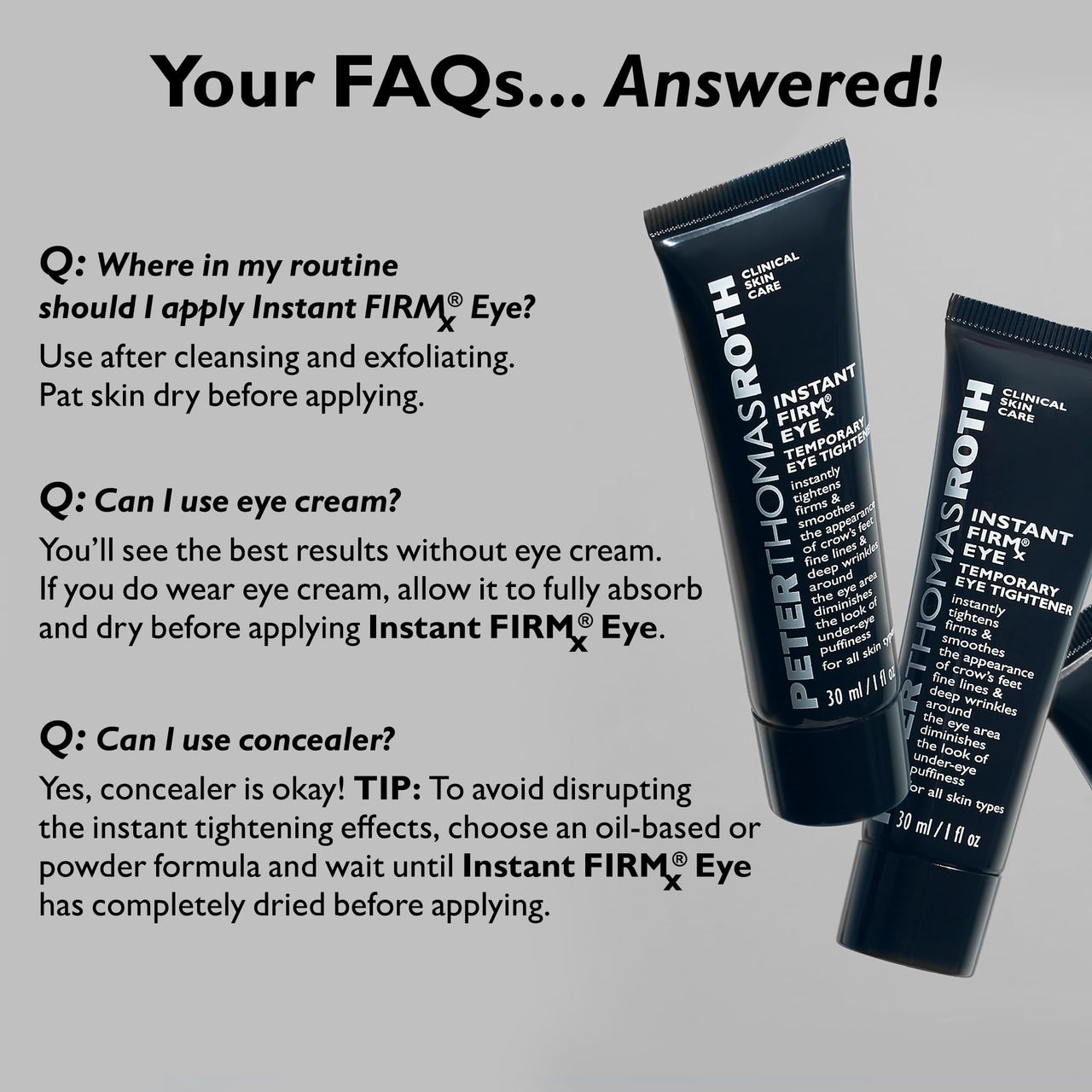 Peter Thomas Roth | Instant FIRMx® Temporary Eye Tightener | Firm and Smooth the Look of Fine Lines, 1 oz