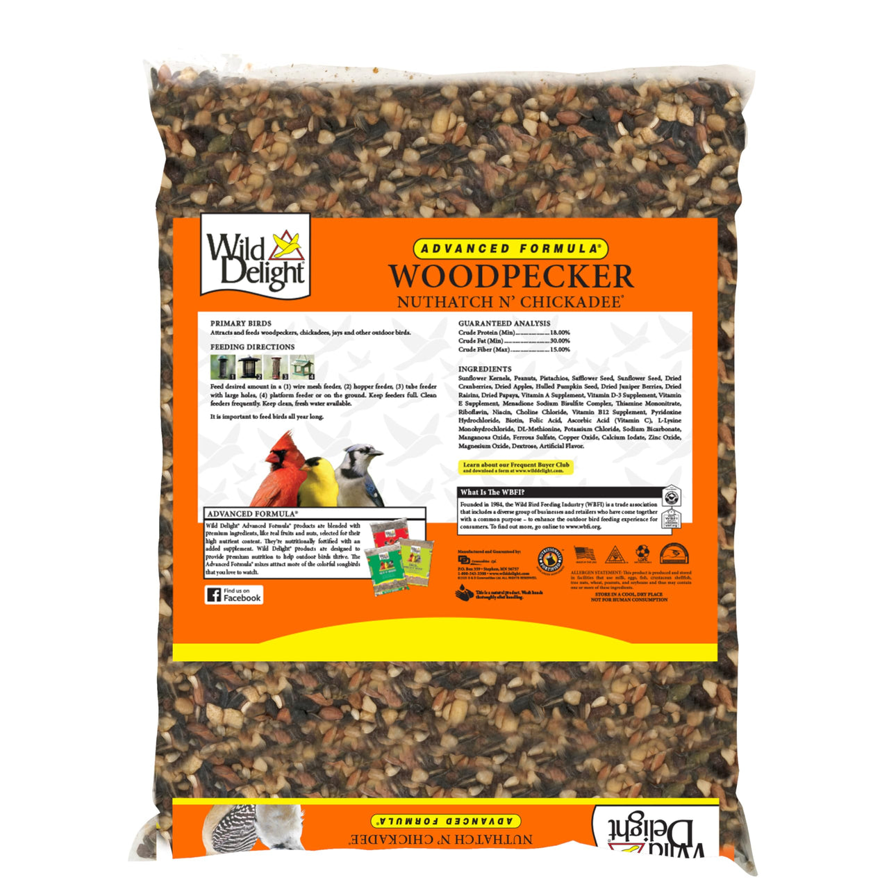 Wild Delight Woodpecker, Nuthatch N' Chickadee Food, 5 lb (364050)