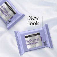 Thumbnail for Neutrogena Night Calming Makeup Remover Face Wipes, Nighttime Cleansing Towelettes Remove Sweat, Dirt & Makeup & Calms Skin, Hypoallergenic, 100% Plant Based Cloth, Twin Pack, 2 x 25 ct