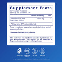 Thumbnail for Pure Encapsulations Glucosamine Sulfate 1,000 mg | Supplement for Joint Support and Mobility, Cartilage Health, and Connective Tissue* | 180 Capsules