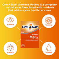 Thumbnail for One A Day Women’s Petites Multivitamin,Supplement with Vitamin A, C, D, E and Zinc for Immune Health Support, B Vitamins, Biotin, Folate (as folic acid) & more,Tablet, 160 count