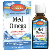 Thumbnail for Carlson Med Omega, Lemon-Lime, 2,700 mg Omega-3s, 100 mL