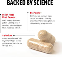 Thumbnail for Force Factor Black Maca Root 1000mg Capsules for Men with Black Pepper Extract