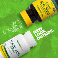 Thumbnail for NaturesPlus Folic Acid (Methylfolate) - 800 mcg - 90 Tablets - Supports Immune & Prenatal Health - Gluten Free, Vegetarian, Allergen Free - 90 Servings