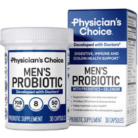 Thumbnail for Physician's Choice Probiotics for Men - 70 Billion CFU - 8 Strains - w/Selenium & Organic Prebiotics - Supports Digestive Health, Microbiome, Colon, & Immune Health - Advanced Men's Probiotic - 30ct