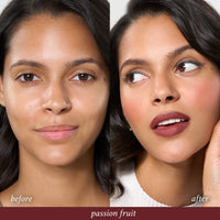 Thumbnail for Julep Skip The Brush Cream to Powder Blush Stick - Passion Fruit - Blendable and Buildable Color - 2-in-1 Blush and Lip Makeup Stick