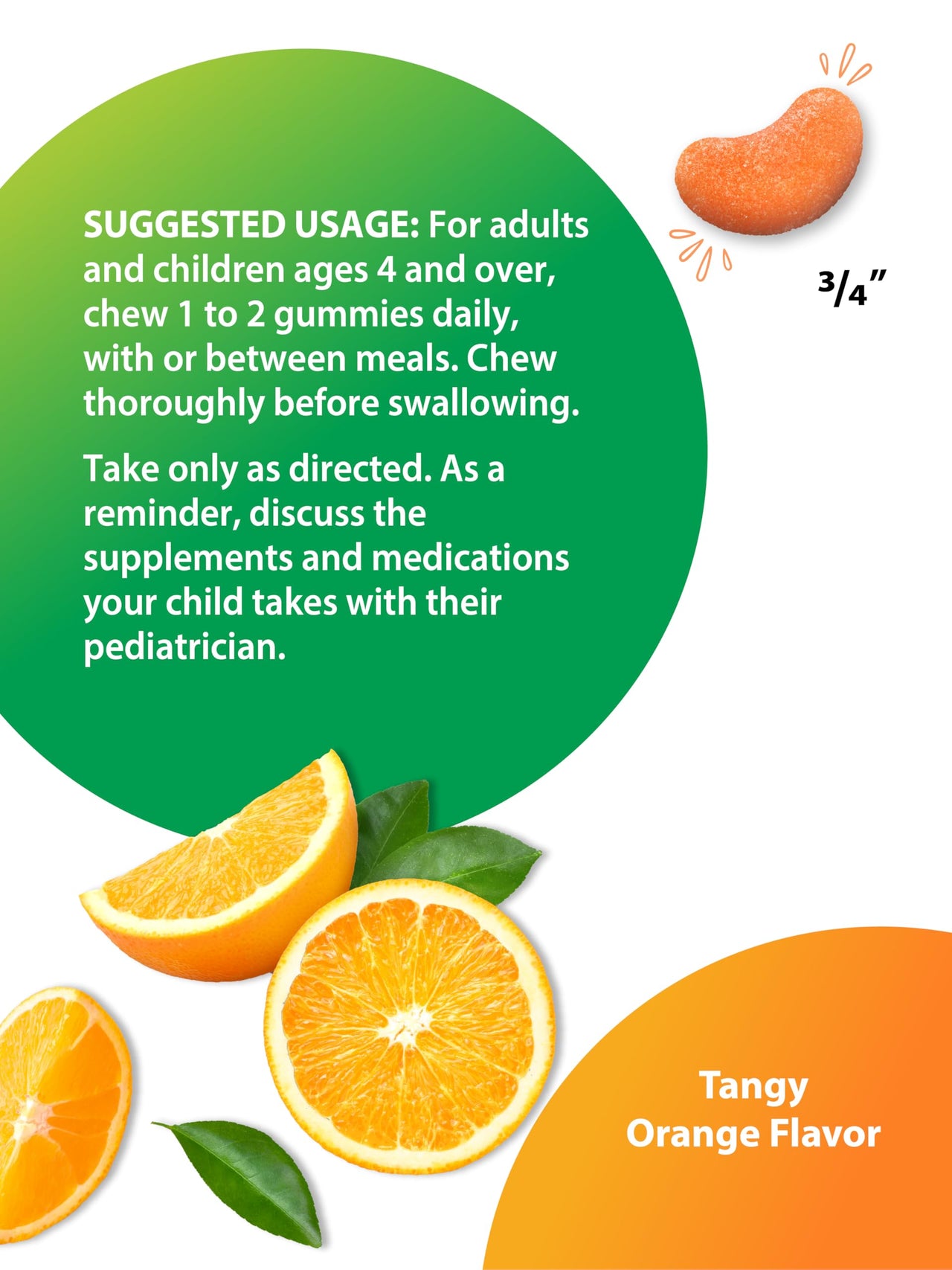 Rainbow Light Vitamin C Gummies with Vitamin E | 90 Count | Supports Immune & Antioxidant Health for Adults & Kids | Tangy Orange Flavor