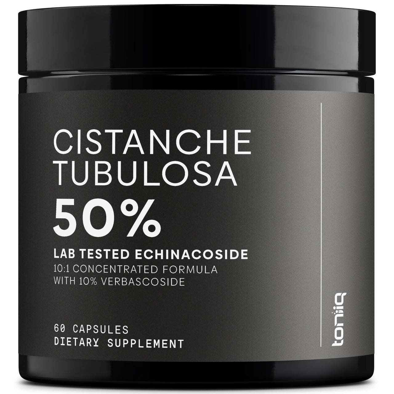 Toniiq Cistanche Tubulosa Extract - Ultra High Potency 10:1 Extract with 50% Echinacoside & 10% Verbascoside - Highly Concentrated - Third-Party Lab Tested - 60 Capsules