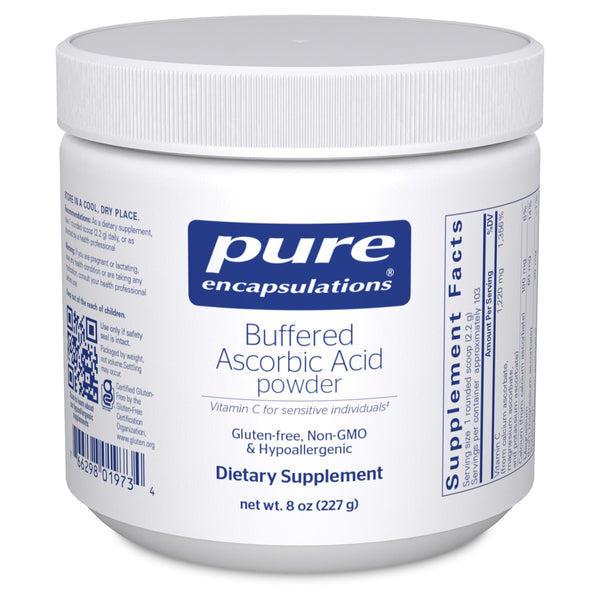 Pure Encapsulations Buffered Ascorbic Acid Powder | Vitamin C Supplement for Sensitive Individuals | 8 Ounces