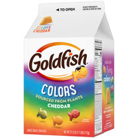 Thumbnail for Goldfish Colors Cheddar Cheese Crackers, 27.3 Oz Carton