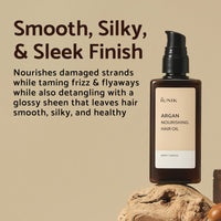 Thumbnail for IUNIK Argan 3.9% Hair Oil Serum Nourishing for Dry and Damaged Hair - Anti Frizz Lightweight Hair Treatment Deep Conditioner Mask, Paraben and Sulfate Free, Aceite de Argan Cabello 3.38 Fl Oz Korean
