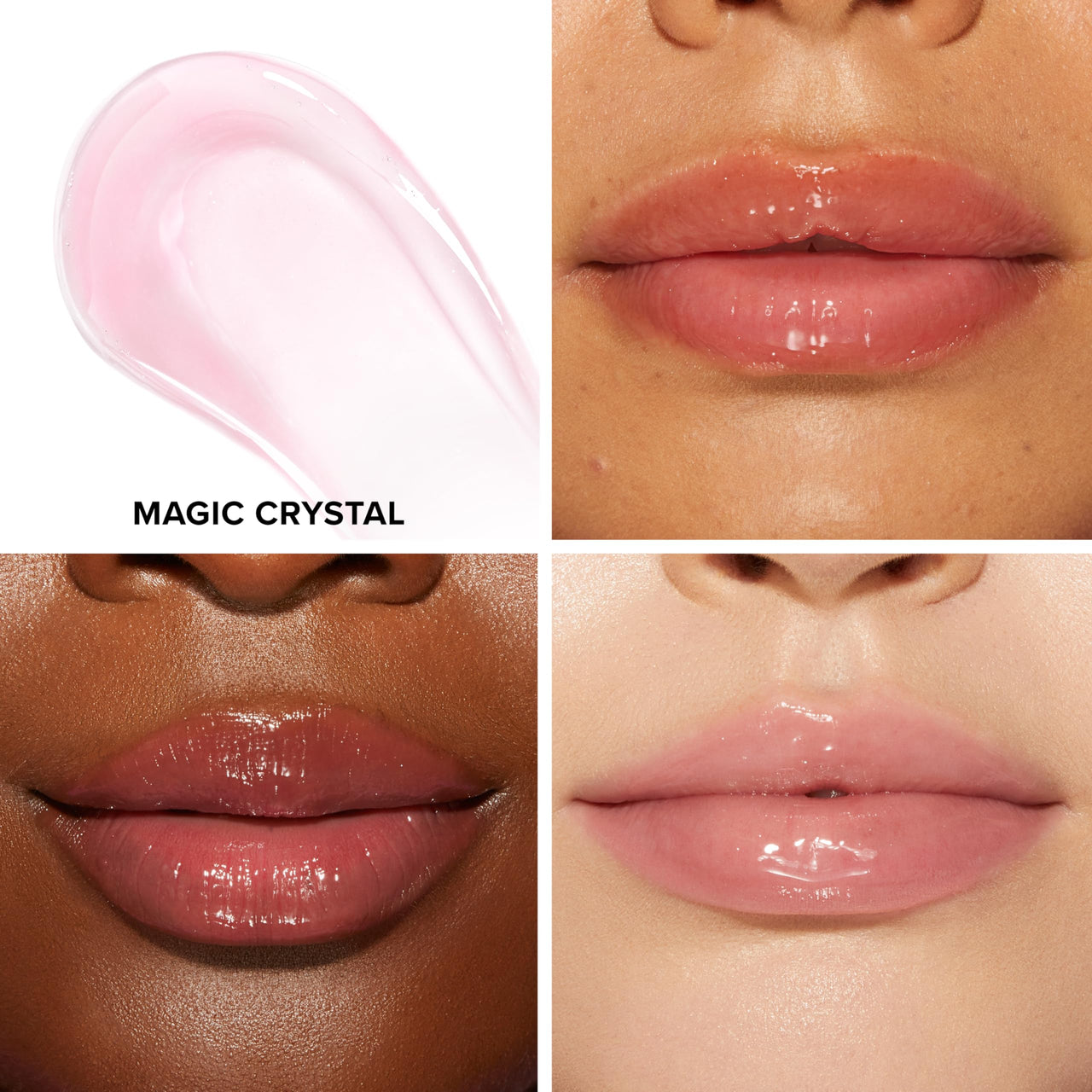 Too Faced Lip Injection Maximum Plump Extra Strength Lip Plumper Gloss | Hydrating, Volumizing, + Plumping, 0.14 Fl Oz, Magic Crystal (Sheer Ballet Pink)
