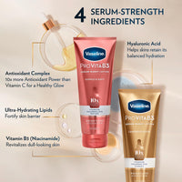 Thumbnail for Vaseline Lotion, Pro VitaB3 Serum-Boost, Luminous Glow + Supple & Soft Variety 4-Pack – Weightless Hydration with Niacinamide and Hyaluronic Acid, 7.5 Oz Ea