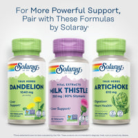 Thumbnail for SOLARAY Milk Thistle Seed Extract 350 mg Guaranteed to Contain 80% Silymarin, Traditional Liver Support, Vegan & Lab Verified for Quality, 60 Day Money-Back Guarantee, 60 Servings, 60 VegCaps