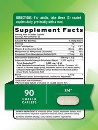 Thumbnail for Nature's Truth Glucosamine Chondroitin MSM Complex | 90 Caplets | with Turmeric | Double Strength | Non-GMO & Gluten Free Supplement