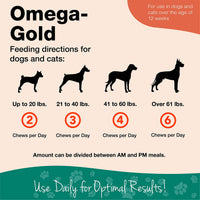 Thumbnail for NaturVet – Omega-Gold Plus Salmon Oil | Supports Healthy Skin & Glossy Coat | Enhanced with DHA, EPA, Omega-3 & Omega-6 | for Dogs & Cats | 180 Soft Chews
