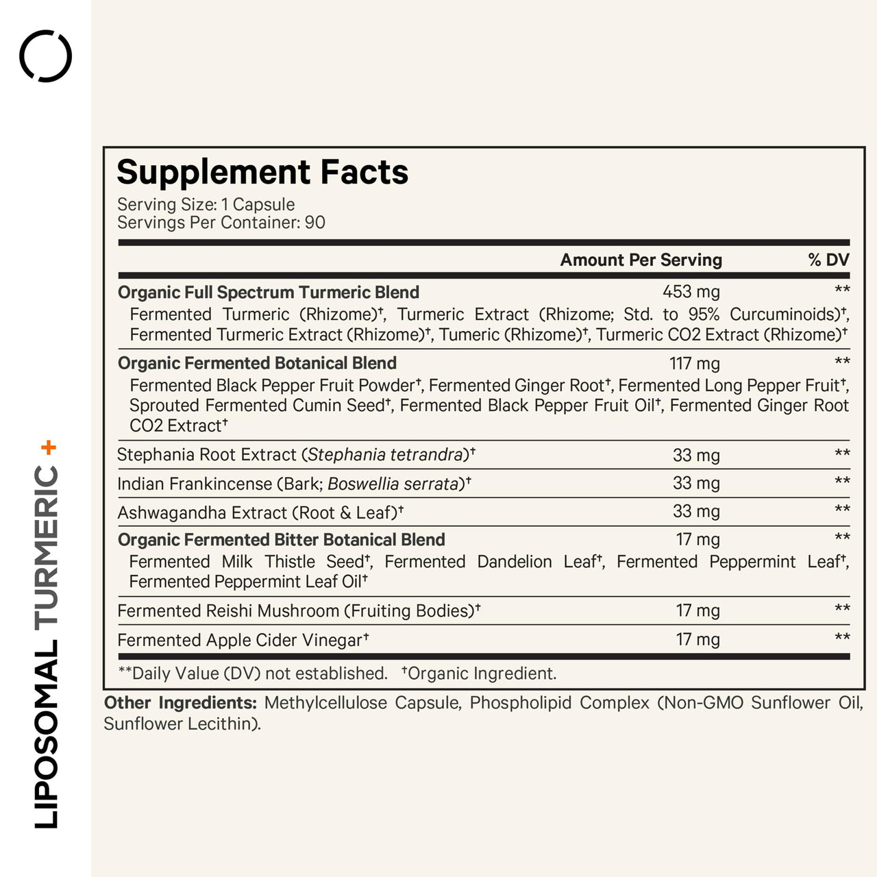 Codeage Organic Turmeric Supplement - 95% Curcumin Extract Pills - Liposomal Fermented Botanical Blend Black Pepper, Ashwagandha, Ginger, Stephania, Boswelia, Cumin, Digestive Bitters - 2 Pack