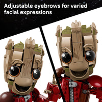 Thumbnail for LEGO Marvel Ravager Jumpsuit Groot Building Toy for Boys & Girls, Ages 10+ - Posable Display & Play Figure W/Detonator Device - Gift Idea for Birthdays - 76341