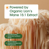 Thumbnail for NatureBell Lion’s Mane - 240 Capsules - Organic Fruiting Body & Mycelium - Brain, Immune & Energy Support* - High-Potency Extract - Non-GMO & Gluten-Free