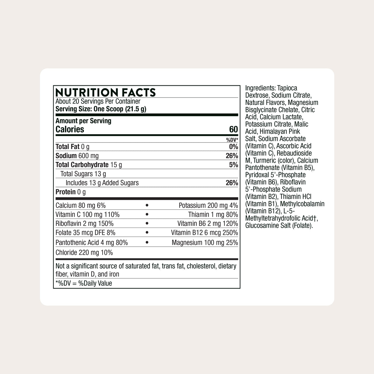 THORNE - Advanced Electrolytes - Hydration Electrolyte Powder Drink Mix for Endurance, Performance & Recovery Support - NSF Certified for Sport - Lemon Lime - 20 Servings