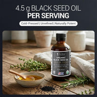 Thumbnail for Dr. Berg Black Seed Oil Organic Cold Pressed – Pure Nigella Sativa Black Cumin Oil – USDA Organic, Halal, Vegan – for Hair, Skin, Immune Support – Unrefined Liquid – 4 oz Glass Bottle