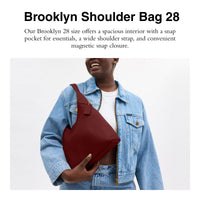 Thumbnail for Coach Brooklyn Shoulder Bag 28, B4/Dark Ruby
