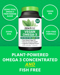 Thumbnail for Zenwise Health Vegan Omega 3 Supplement - Fish Oil Alternative Source for EPA & DHA Fatty Acids - for Joint Support & Immune System - Heart & Skin Health Booster (48 Count)