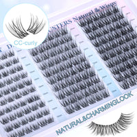 Thumbnail for Lash Clusters Wispy Eyelash Clusters Natural CC-Curly Cluster Lashes zanlufly Wispy Individual Lashes 180Pcs Eyelash Extension 10 12 14MM DIY Lash Extension