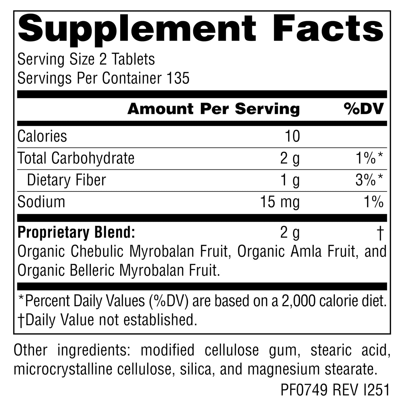 Planetary Herbals Triphala 1000mg - 270 Tablets