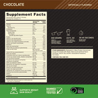 Thumbnail for Optimum Nutrition Serious Mass Weight Gainer Protein Powder, Chocolate 12LB