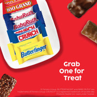 Thumbnail for Butterfinger, CRUNCH, Baby Ruth, 100 Grand Mini and Fun Size Assorted Candy Bars, Bulk 80 Count Pack, 32.1 oz