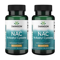 Thumbnail for Swanson NAC - N-Acetyl Cysteine - Supplement 600 mg 100 Capsules (2 Pack)