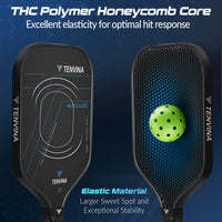 Thumbnail for TENVINA Pickleball Paddles, Multi-Layer T700SC Textured Carbon Fiber Pickleball Paddle, 4-Types of Shapes and Thicknesses, Strong Spin & Power Surface of USAPA Approved Pickle Ball Paddle