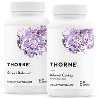 Thumbnail for THORNE - Adrenal Support Bundle - Stress Balance & Adrenal Cortex Combo - Stress Balance and Adrenal Cortex - 30 to 60 Servings