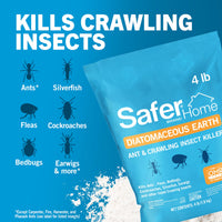 Thumbnail for Safer Home Diatomaceous Earth 4 lb Organic OMRI DE - Cockroach Killer Indoor Home, Bed Bug Killer, Kills Fleas, Ants, Silverfish, Earwigs & Crawling Insects
