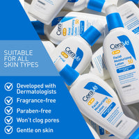 Thumbnail for CeraVe AM Facial Moisturizing Lotion SPF 50, Face Moisturizer with SPF, Hyaluronic Acid, Niacinamide & Ceramides, Non-Greasy, Blends Seamlessly With No White Cast, Non Comedogenic Sunscreen, 3 Oz